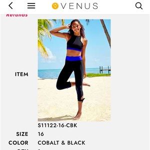 Spandex workout legging with matching top Venus